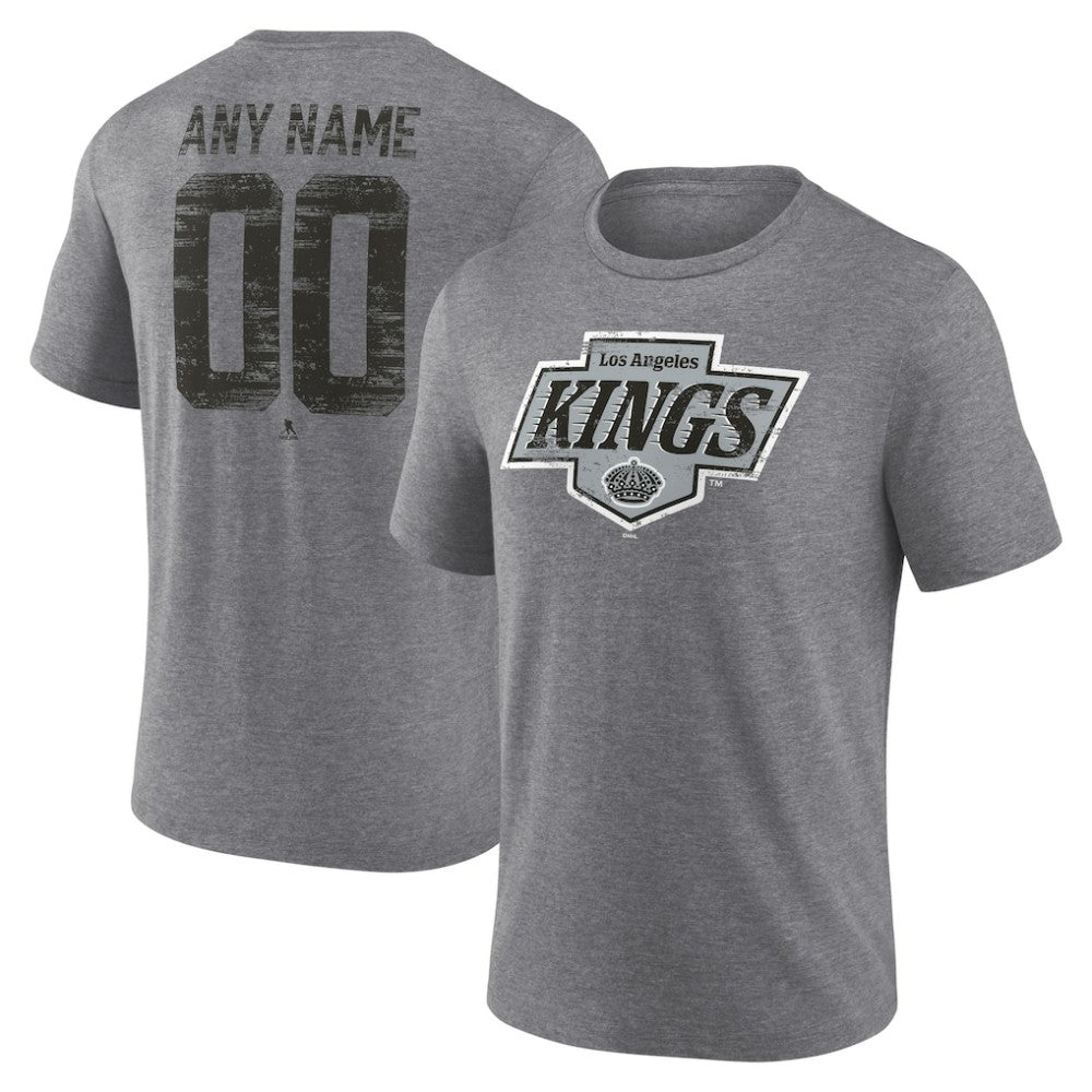 Los Angeles Kings Heritage Custom Tri-Blend T-Shirt - Gray | US 203467420