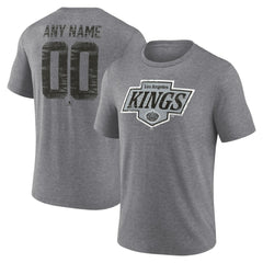 Los Angeles Kings Heritage Custom Tri-Blend T-Shirt - Gray | US 203467420