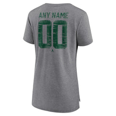 Minnesota Wild Women's Heritage Custom Tri-Blend T-Shirt - Gray | US 203467423