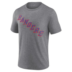 New York Rangers Heritage Custom Tri-Blend T-Shirt - Gray | US 203467432