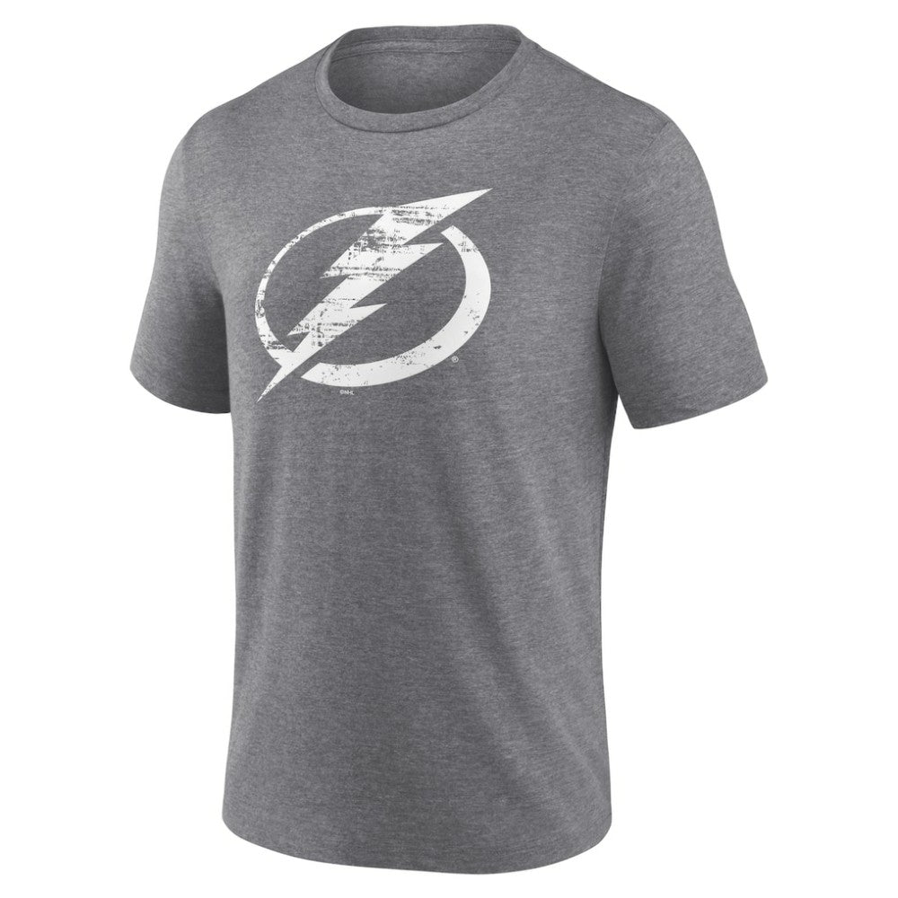 Tampa Bay Lightning Heritage Custom Tri-Blend T-Shirt - Gray | US 203467446