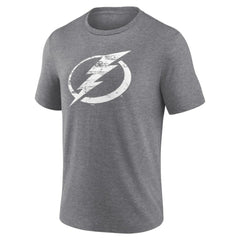 Tampa Bay Lightning Heritage Custom Tri-Blend T-Shirt - Gray | US 203467446