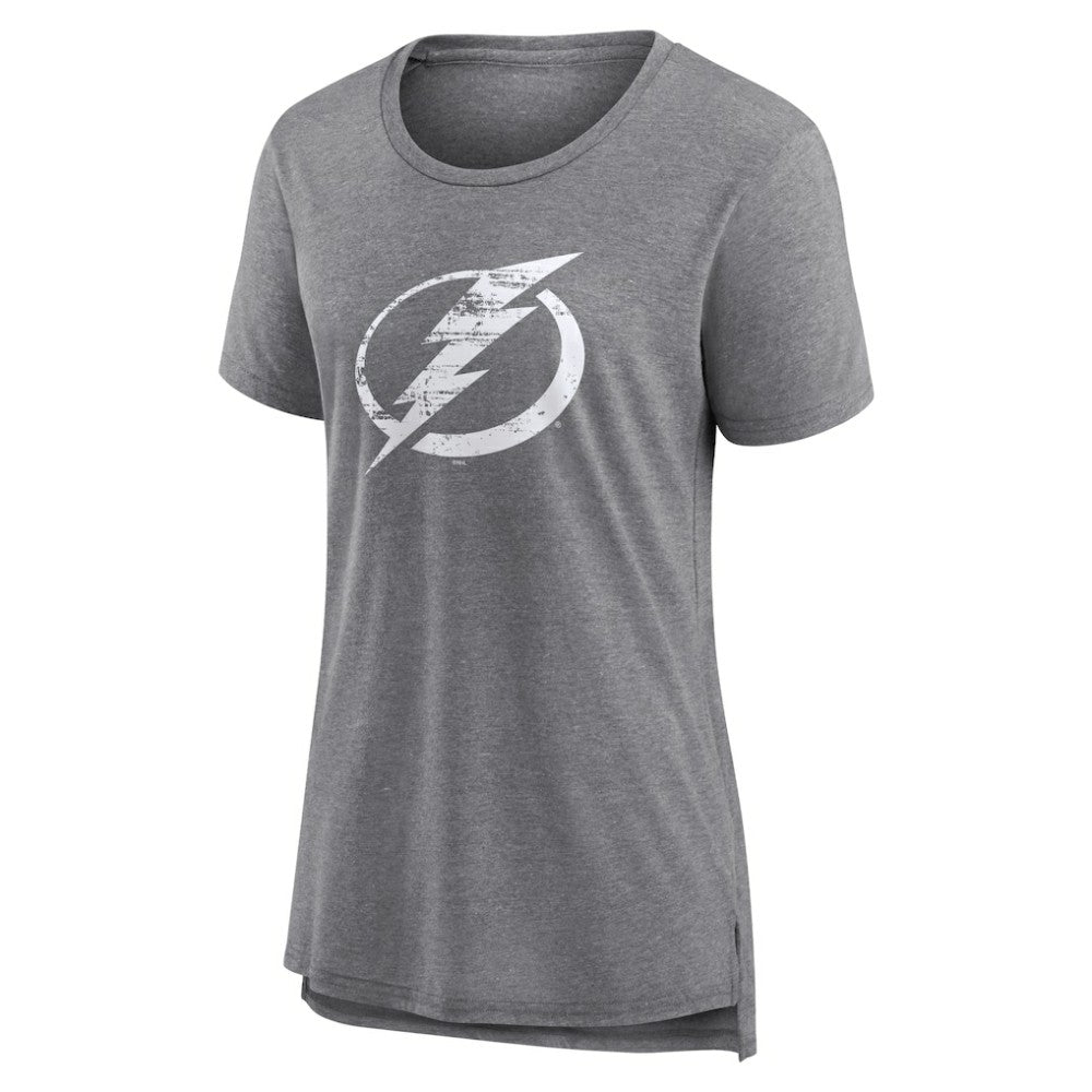 Tampa Bay Lightning Women's Heritage Custom Tri-Blend T-Shirt - Gray | US 203467447