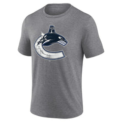 Vancouver Canucks Heritage Custom Tri-Blend T-Shirt - Gray | US 203467452