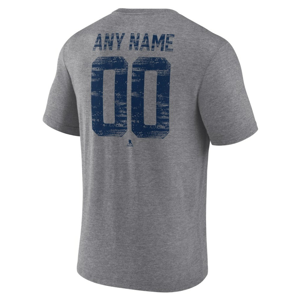 Winnipeg Jets Heritage Custom Tri-Blend T-Shirt - Gray | US 203467458