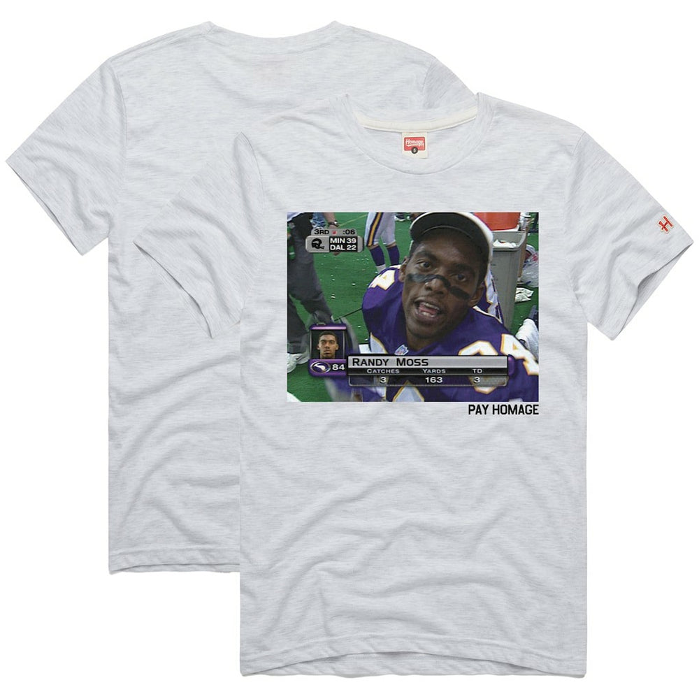 Randy Moss Minnesota Vikings Homage Unisex Pay Homage Tri-Blend T-Shirt - Ash T-shirts