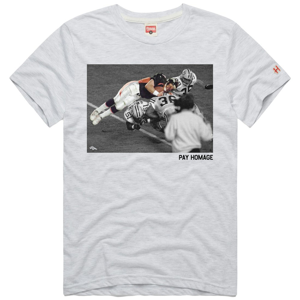 John Elway Denver Broncos Homage Unisex Pay Homage Tri-Blend T-Shirt - Ash T-shirts
