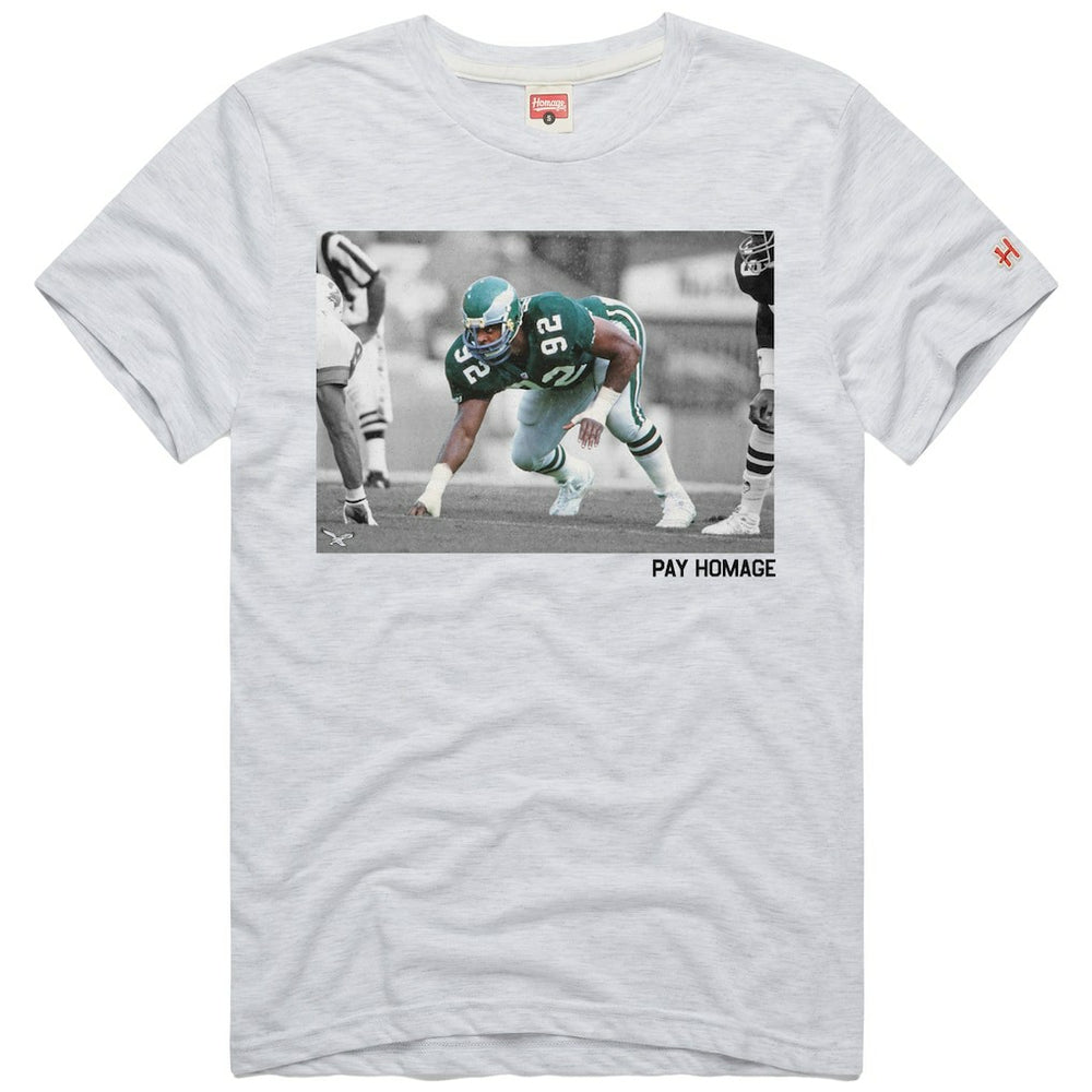 Reggie White Philadelphia Eagles Homage Unisex Pay Homage Tri-Blend T-Shirt - Ash T-shirts