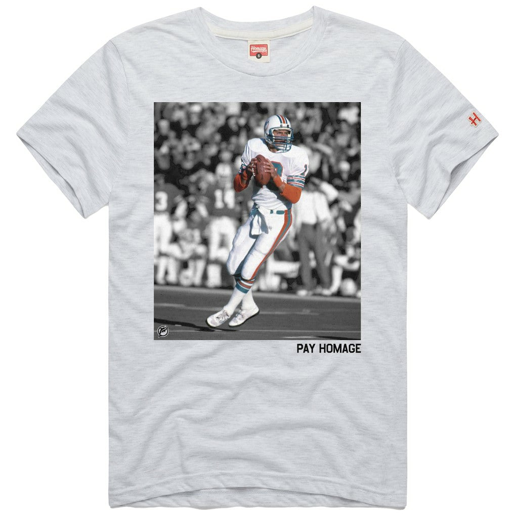 Dan Marino Miami Dolphins Homage Unisex Pay Homage Tri-Blend T-Shirt - Ash T-shirts