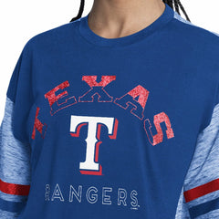 Texas Rangers G-III 4Her by Carl Banks Women's Off-Season Oversized Top - Royal Tops