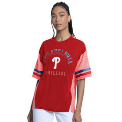 Philadelphia Phillies G-III 4Her by Carl Banks Women's Off-Season Oversized Top - Red Tops