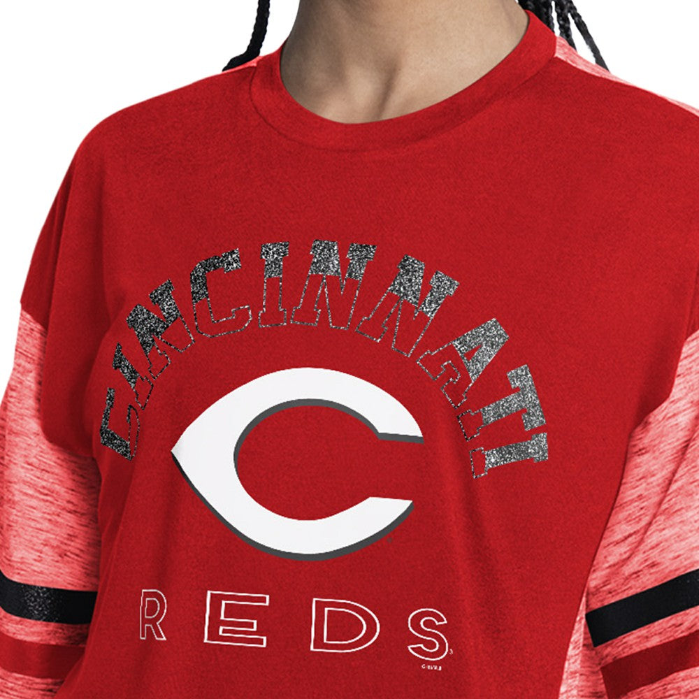 Cincinnati Reds G-III 4Her by Carl Banks Women's Off-Season Oversized Top - Red Tops