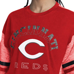Cincinnati Reds G-III 4Her by Carl Banks Women's Off-Season Oversized Top - Red Tops