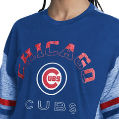 Chicago Cubs G-III 4Her by Carl Banks Women's Off-Season Oversized Top - Royal Tops