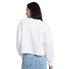 New York Mets G-III 4Her by Carl Banks Women's Bleachers Cropped Pullover Sweatshirt - White Pullover