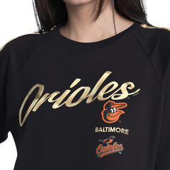 Baltimore Orioles G-III 4Her by Carl Banks Women's Classic Play Cropped T-Shirt - Black T-shirts