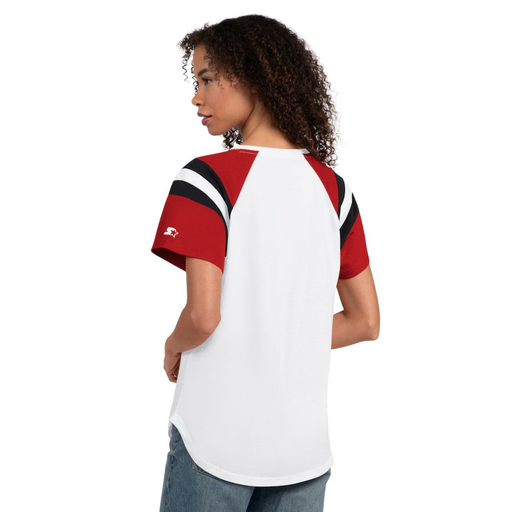 Arizona Diamondbacks Starter Women's Game On Notch Neck T-Shirt - White T-shirts