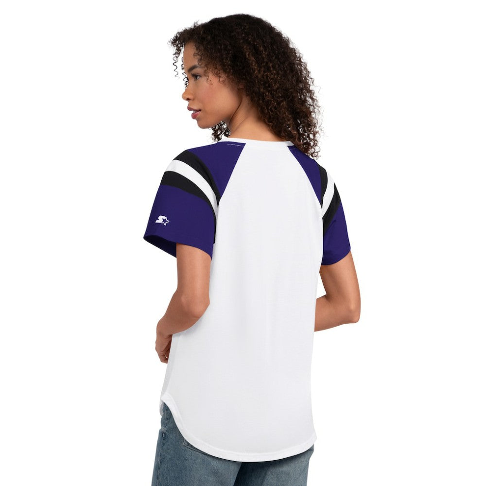 Colorado Rockies Starter Women's Game On Notch Neck T-Shirt - White T-shirts