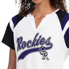 Colorado Rockies Starter Women's Game On Notch Neck T-Shirt - White T-shirts