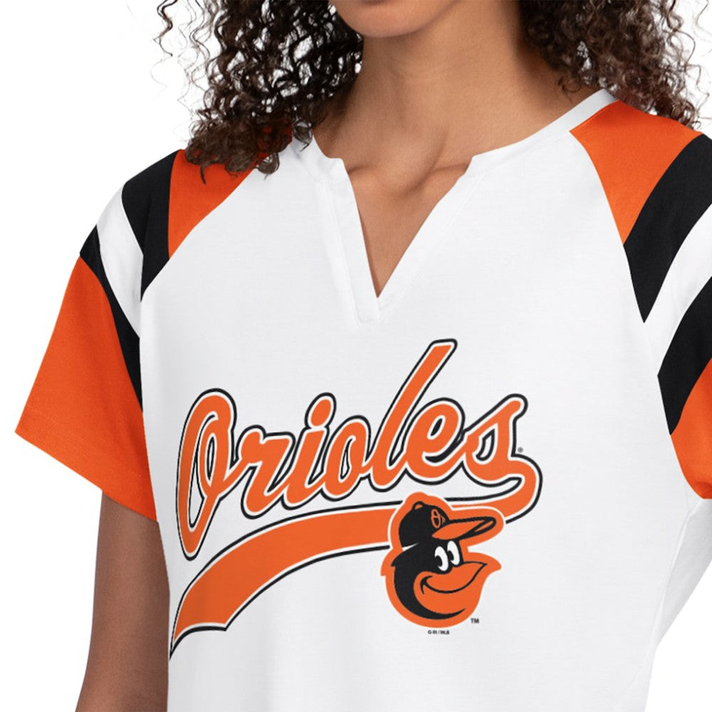 Baltimore Orioles Starter Women's Game On Notch Neck T-Shirt - White T-shirts