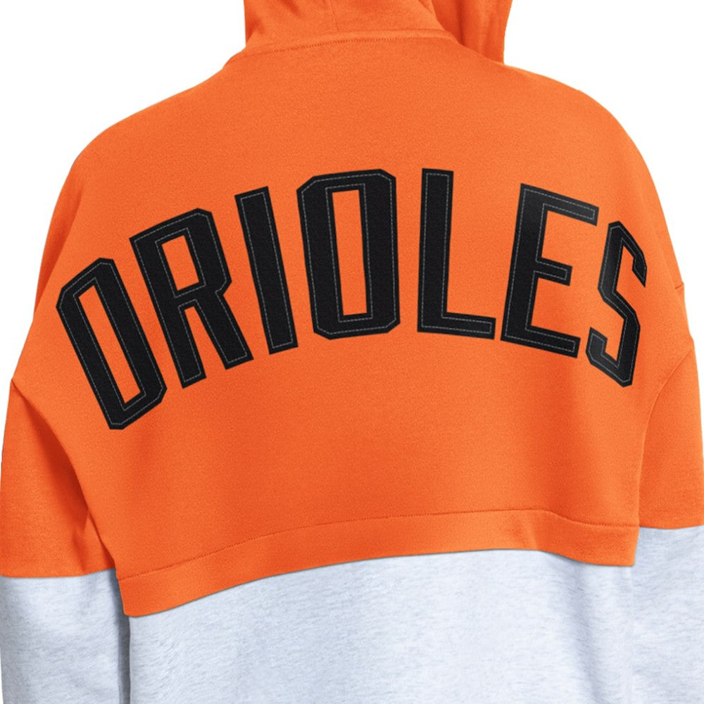 Baltimore Orioles Starter Women's Wishbone Full-Zip Hoodie - Orange/Heather Gray Hoodies