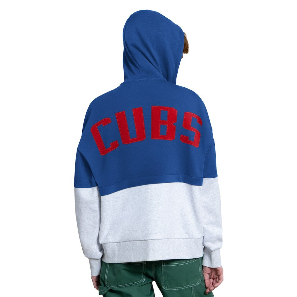 Chicago Cubs Starter Women's Wishbone Full-Zip Hoodie - Royal/Heather Gray Hoodies