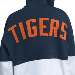 Detroit Tigers Starter Women's Wishbone Full-Zip Hoodie - Navy/Heather Gray Hoodies