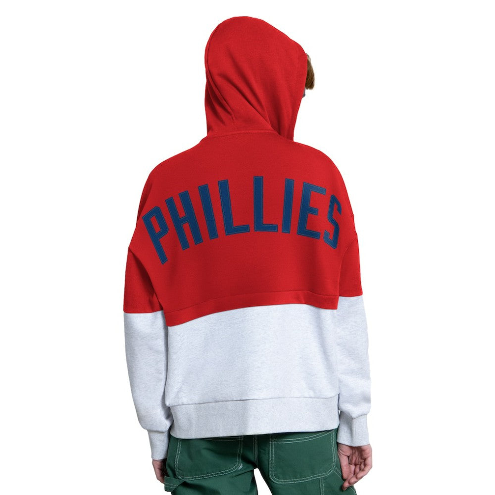 Philadelphia Phillies Starter Women's Wishbone Full-Zip Hoodie - Red/Heather Gray Hoodies