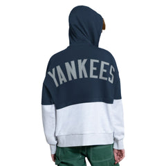 New York Yankees Starter Women's Wishbone Full-Zip Hoodie - Navy/Heather Gray Hoodies
