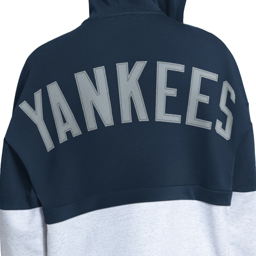 New York Yankees Starter Women's Wishbone Full-Zip Hoodie - Navy/Heather Gray Hoodies