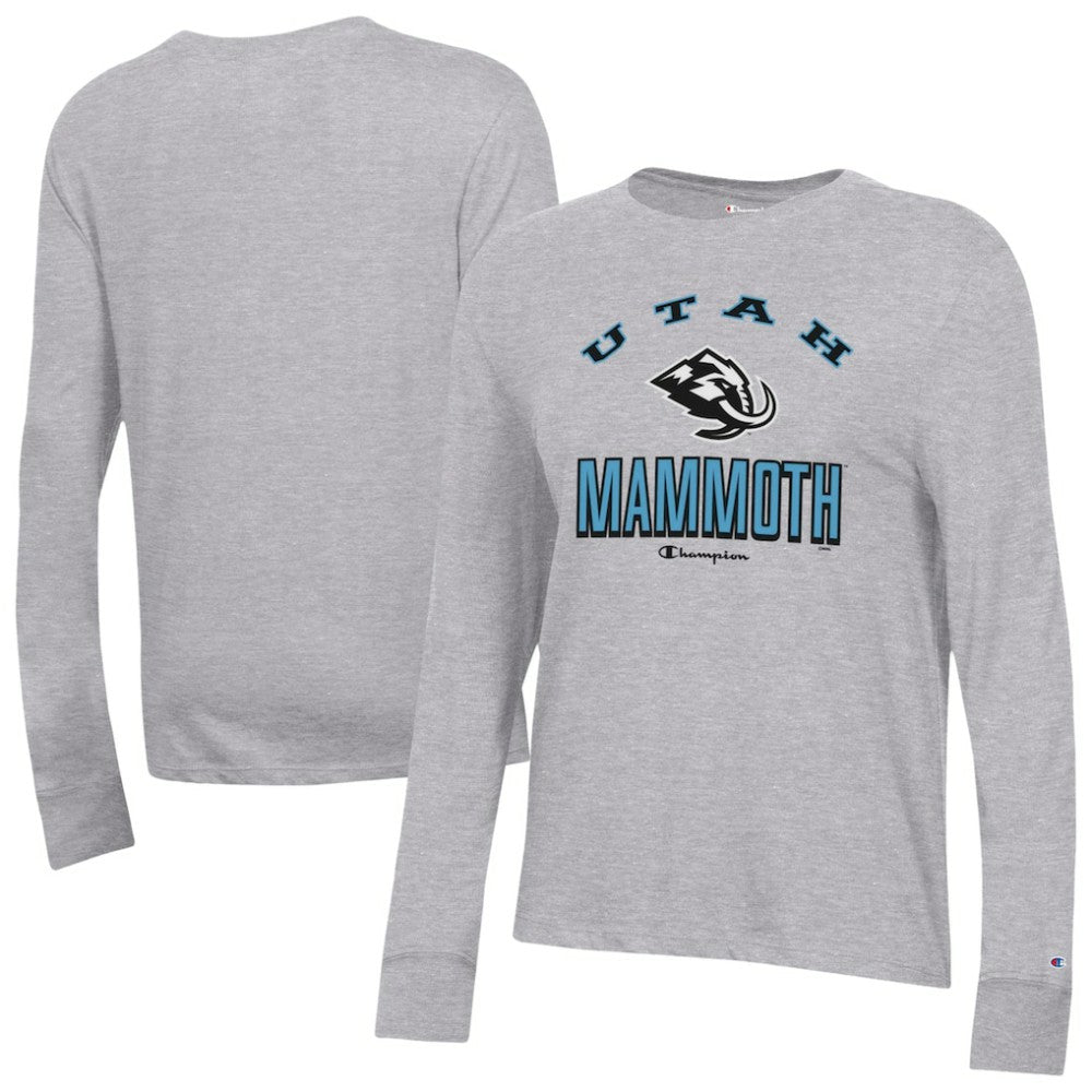 Utah Mammoth Champion Women's Core Long Sleeve T-Shirt - Gray | US 203468134