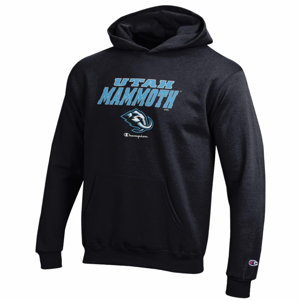 Utah Mammoth Champion Youth Eco Powerblend Hoodie - Black | US 203468136
