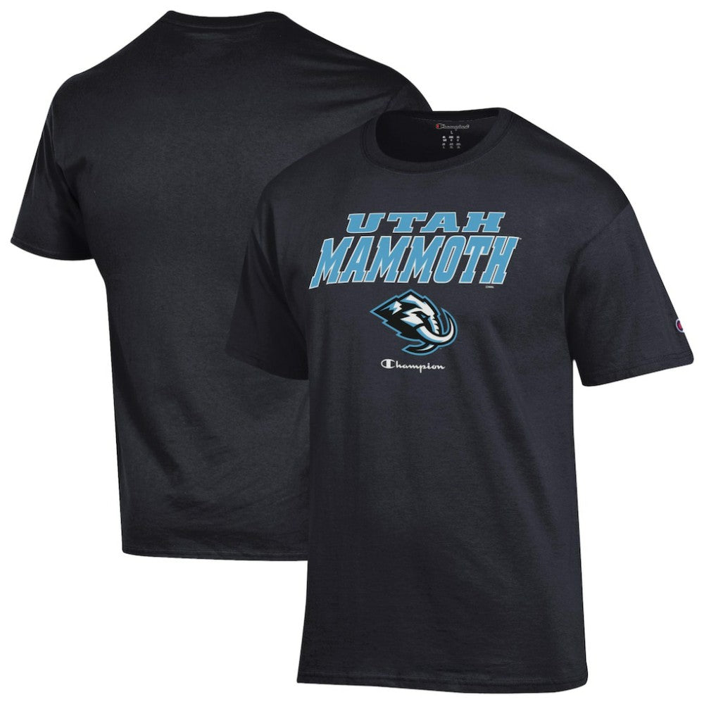Utah Mammoth Champion Jersey T-Shirt - Black | US 203468139