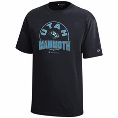 Utah Mammoth Champion Youth Jersey T-Shirt - Black | US 203468140
