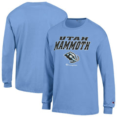 Utah Mammoth Champion Jersey Long Sleeve T-Shirt - Blue | US 203468141