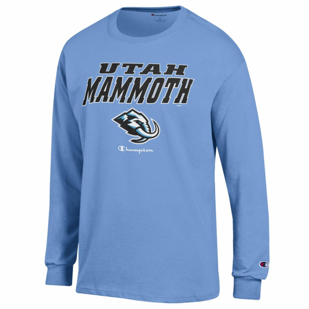 Utah Mammoth Champion Jersey Long Sleeve T-Shirt - Blue | US 203468141