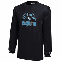 Utah Mammoth Champion Youth Jersey Long Sleeve T-Shirt - Black | US 203468142