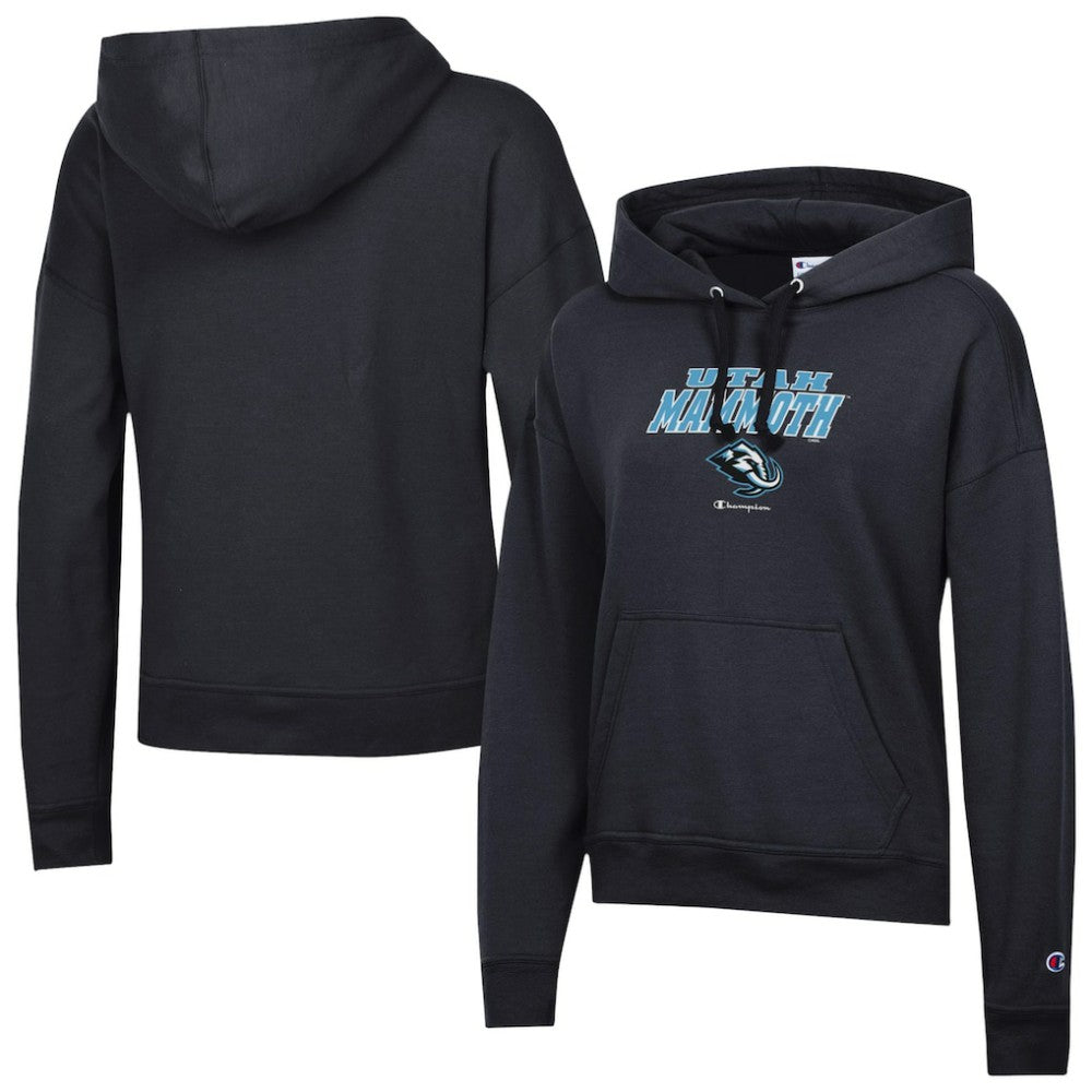 Utah Mammoth Champion Women's Powerblend Fleece Hoodie - Black | US 203468144