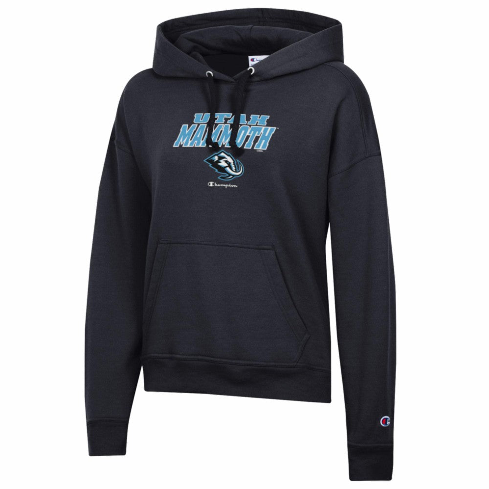 Utah Mammoth Champion Women's Powerblend Fleece Hoodie - Black | US 203468144