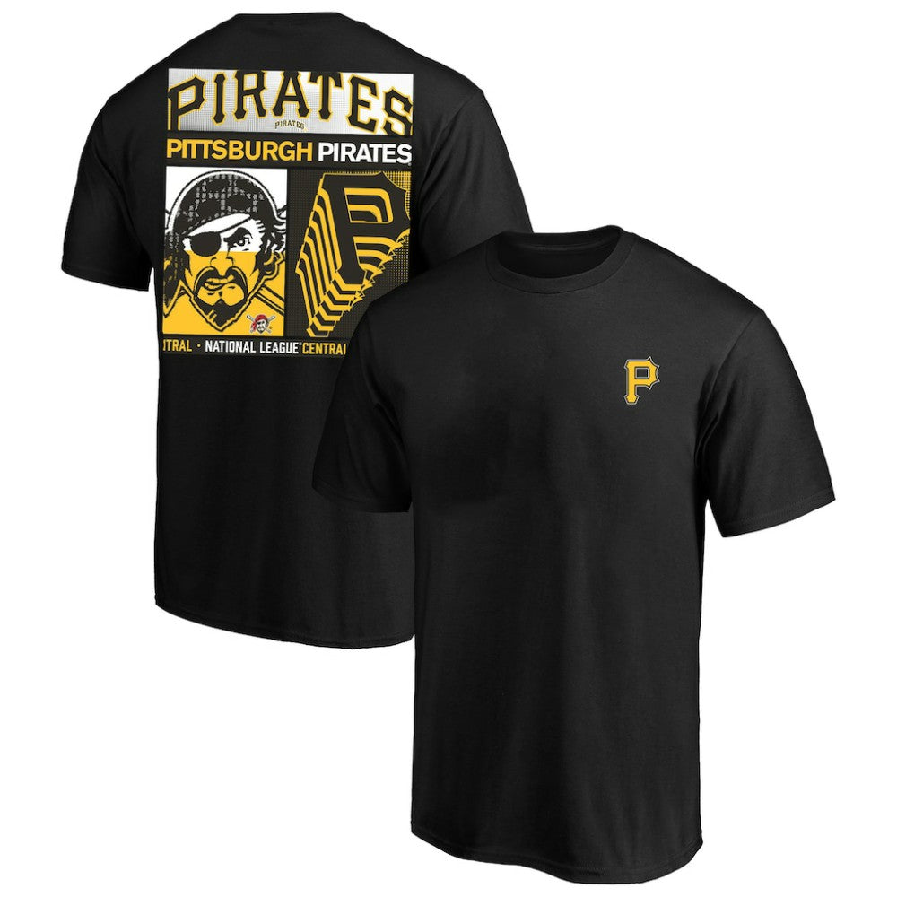 Pittsburgh Pirates Profile Big & Tall Two-Sided Graphic T-Shirt - Black T-shirts