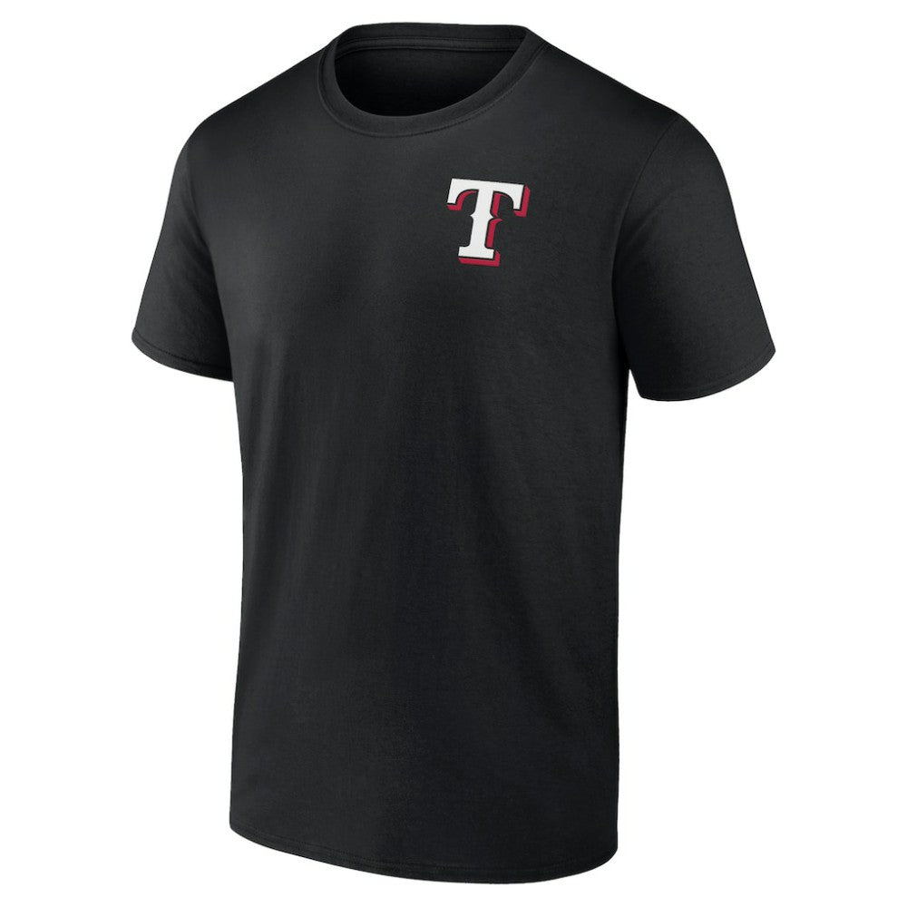 Texas Rangers Profile Big & Tall Two-Sided Graphic T-Shirt - Black T-shirts