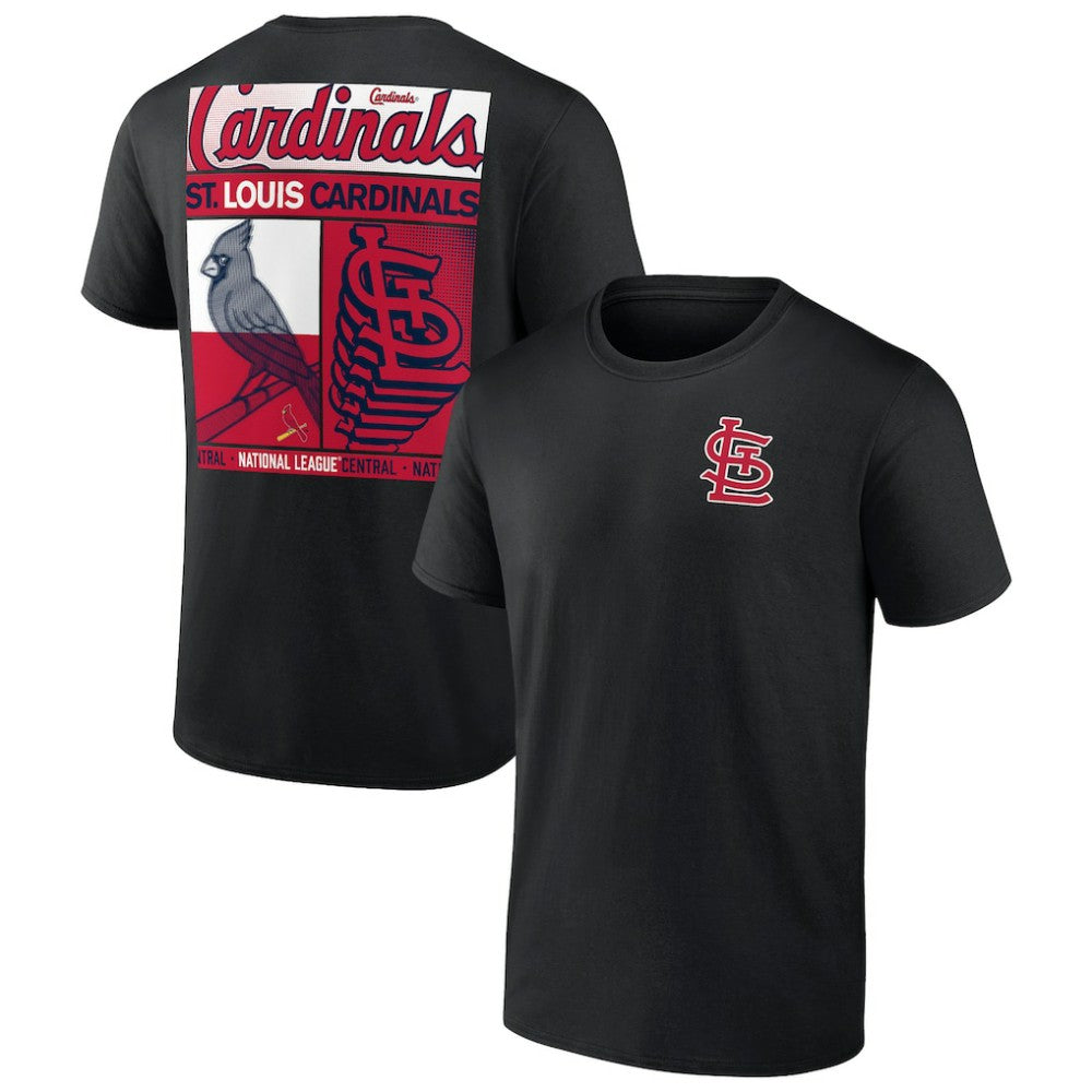 St. Louis Cardinals Profile Big & Tall Two-Sided Graphic T-Shirt - Black T-shirts