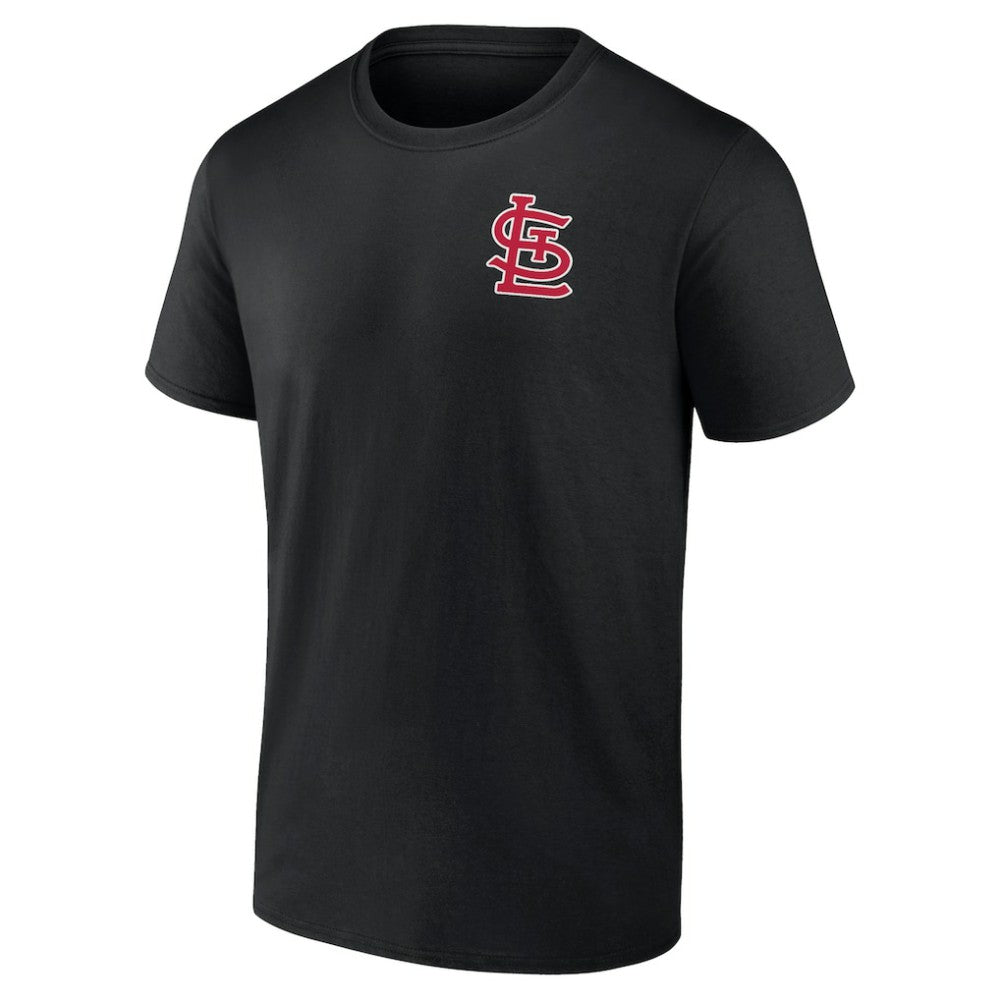 St. Louis Cardinals Profile Big & Tall Two-Sided Graphic T-Shirt - Black T-shirts