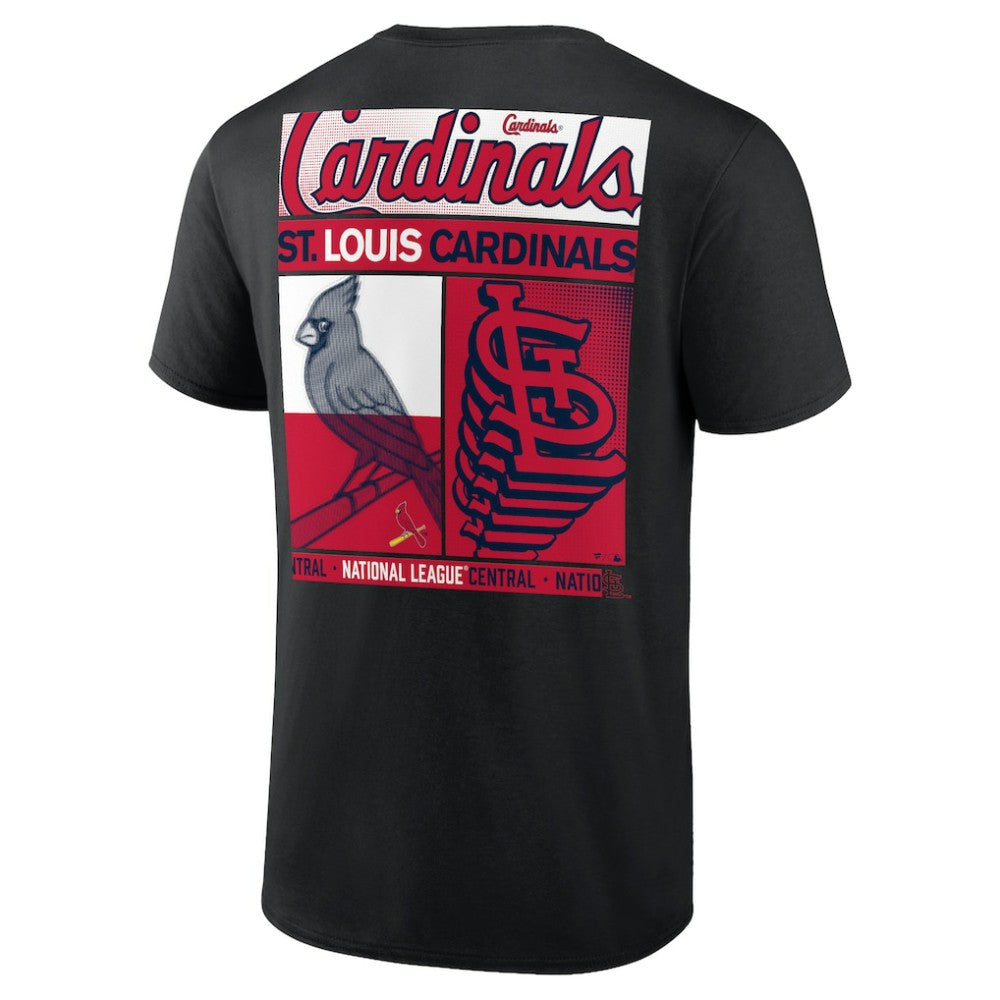 St. Louis Cardinals Profile Big & Tall Two-Sided Graphic T-Shirt - Black T-shirts