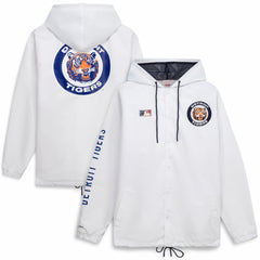 Detroit Tigers Mitchell & Ness Big & Tall Full-Snap Hooded Jacket - White Jackets