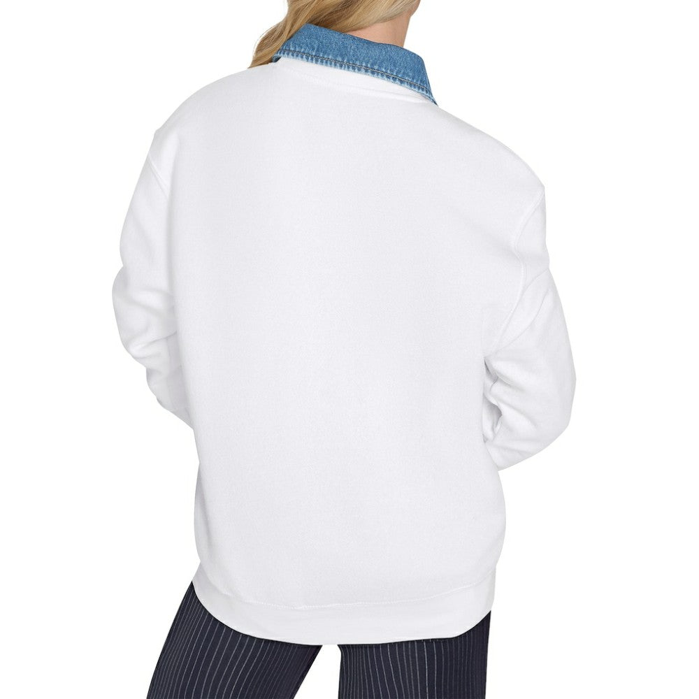 Philadelphia Flyers Starter Women's Arch Stripe Fleece Sweatshirt - White | US 203468847