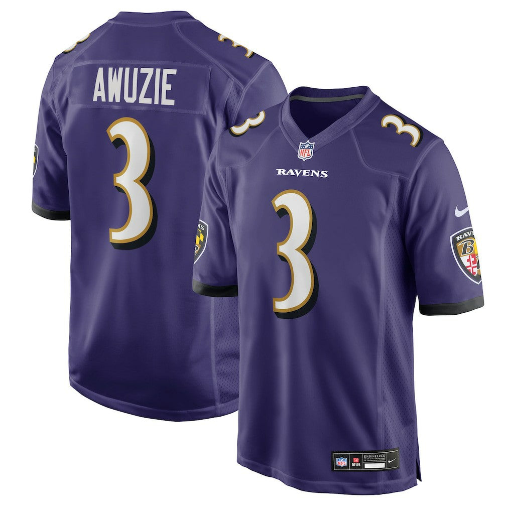 Chidobe Awuzie Baltimore Ravens Team Game Jersey - Purple Jerseys