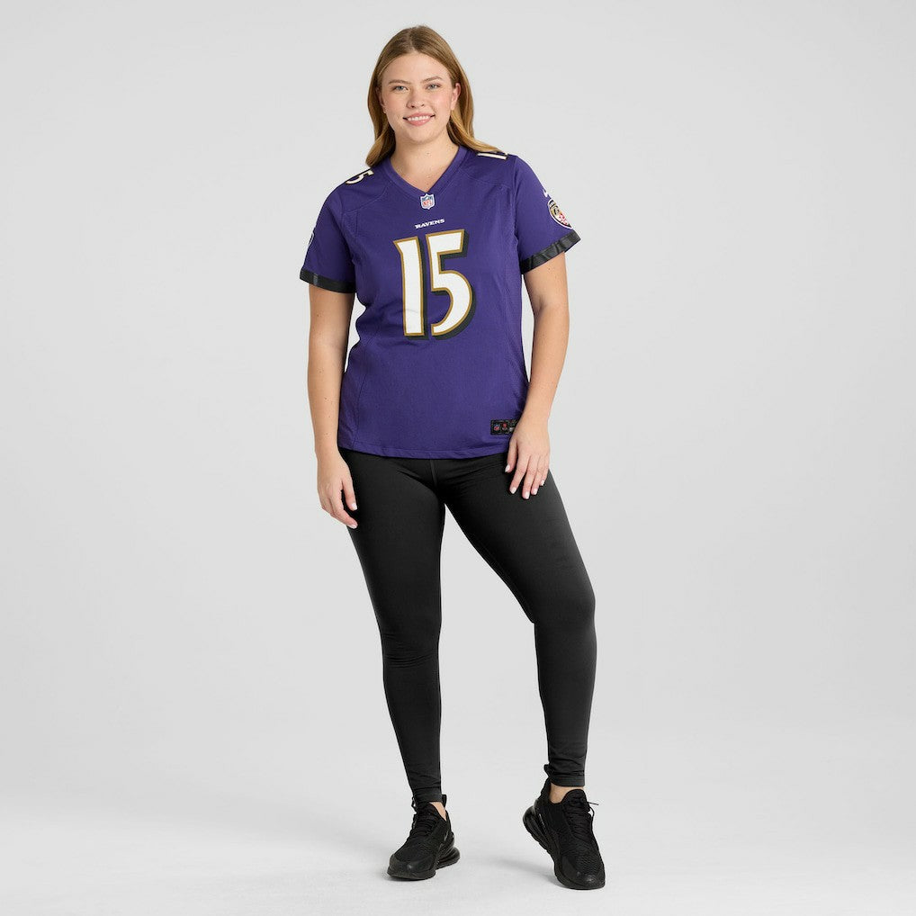 Cooper Rush Baltimore Ravens Women's Team Game Jersey - Purple Jerseys