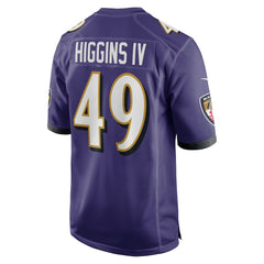 Jay Higgins IV Baltimore Ravens Team Game Jersey - Purple Jerseys