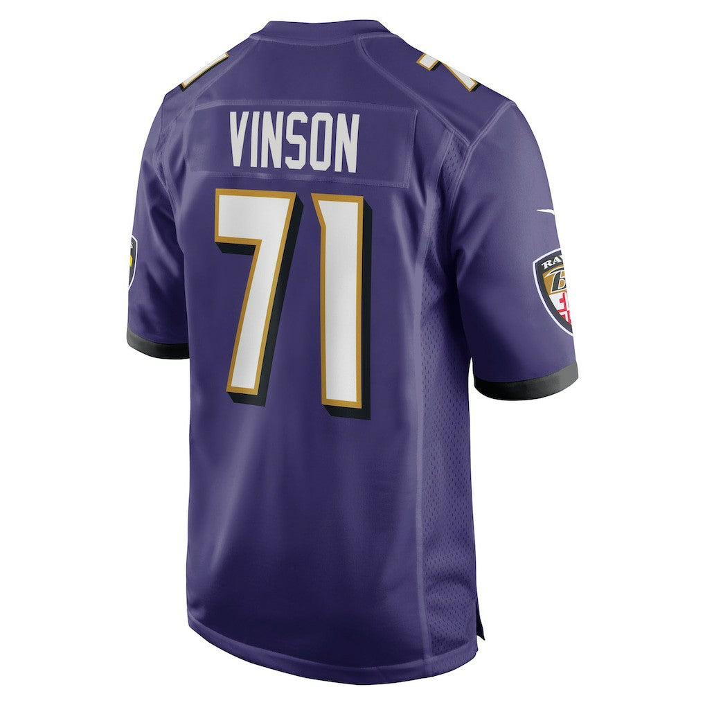 Carson Vinson Baltimore Ravens Team Game Jersey - Purple Jerseys